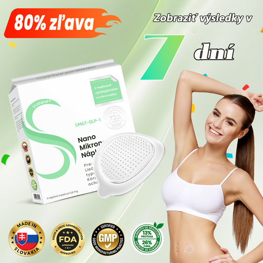 🍏Voilaist® SMGT-GLP-1 Nano Mikroneedlová Náplasť (Bezbolestné, dlhotrvajúce, rieši cukrovku, obezitu a kardiovaskulárne ochorenia)