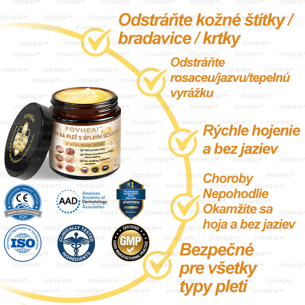 🐝🐝FOVHEAl™ Krém na pleť s úplným účinkom z včelieho jedu - 🧑‍⚕️Odporúčané dermatológmi - Vhodné pre všetky vekové kategórie - 50ml